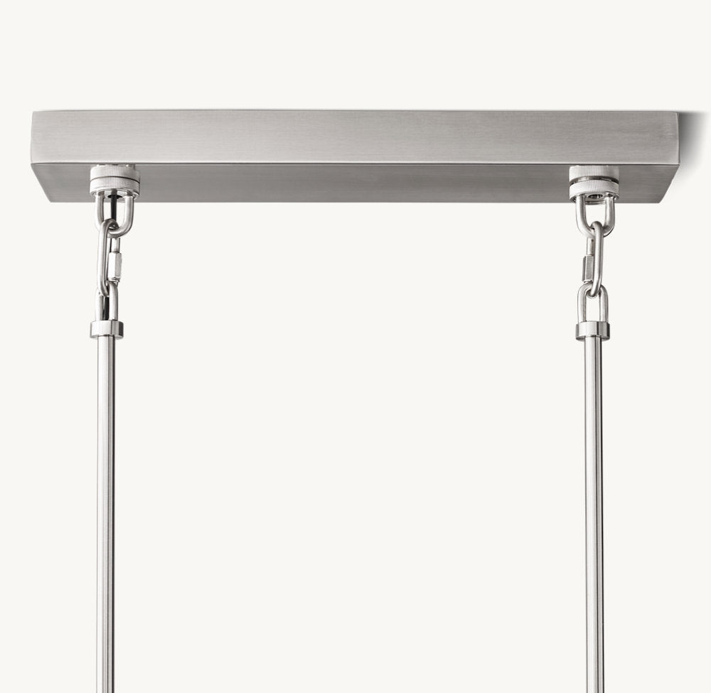 SIRENE CLEAR GLASS RECTANGULAR CHANDELIER 77"