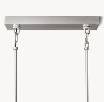 SIRENE CLEAR GLASS RECTANGULAR CHANDELIER 77"