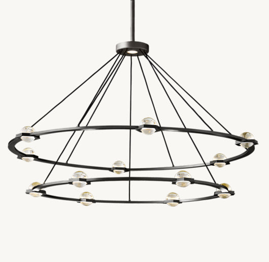 ÉCLATANT TWO-TIER ROUND CHANDELIER 60"