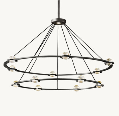 ÉCLATANT TWO-TIER ROUND CHANDELIER 60"
