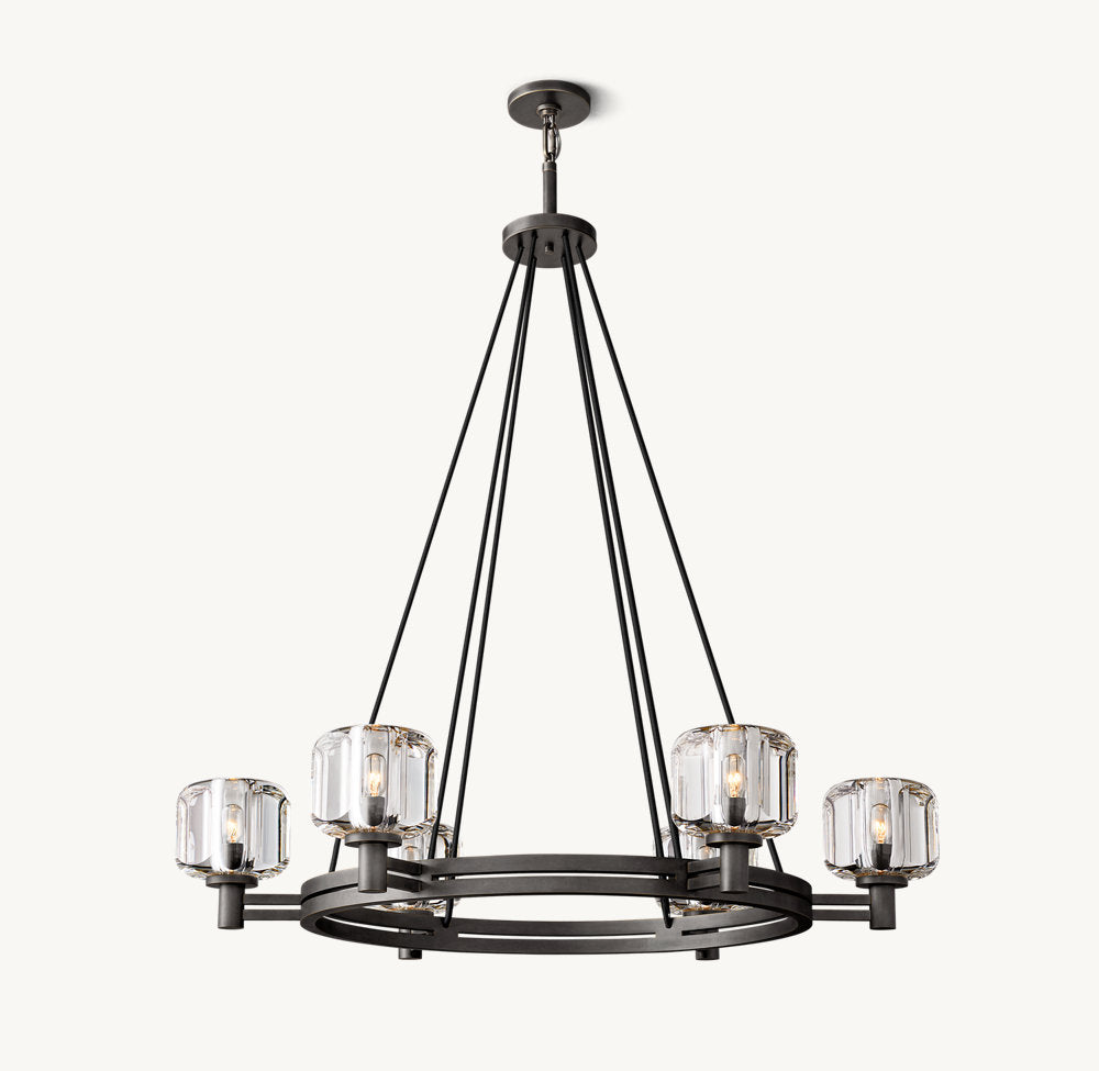 DEMARET ROUND CHANDELIER 36"