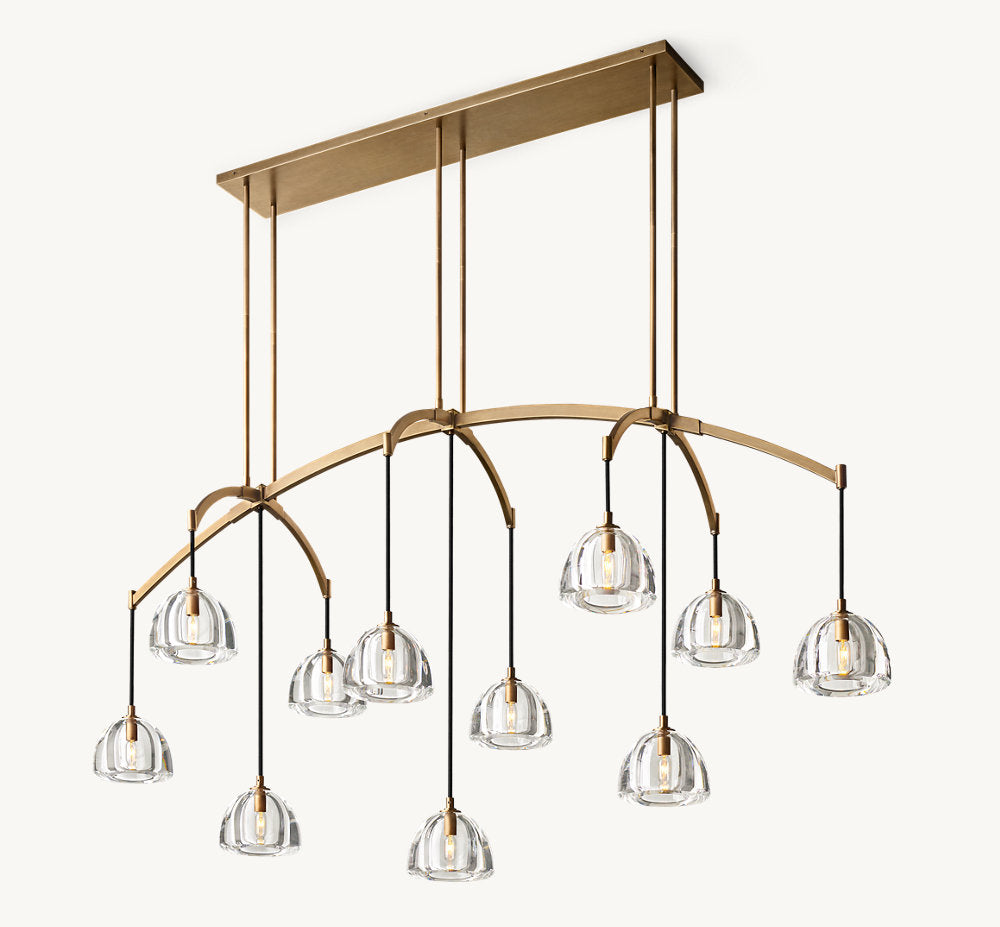 HEMISPHERE LINEAR CHANDELIER 72"
