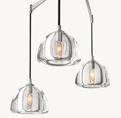 HEMISPHERE LINEAR CHANDELIER 54"