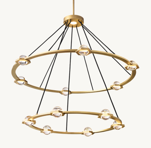 ÉCLATANT TWO-TIER ROUND CHANDELIER 48"