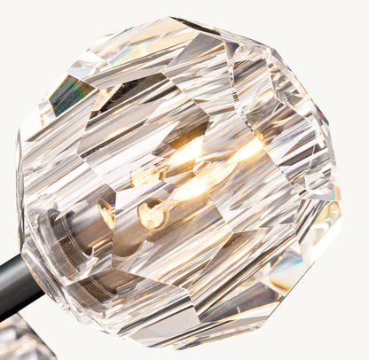 BOULE DE CRISTAL CLEAR GLASS ROUND CHANDELIER 72"