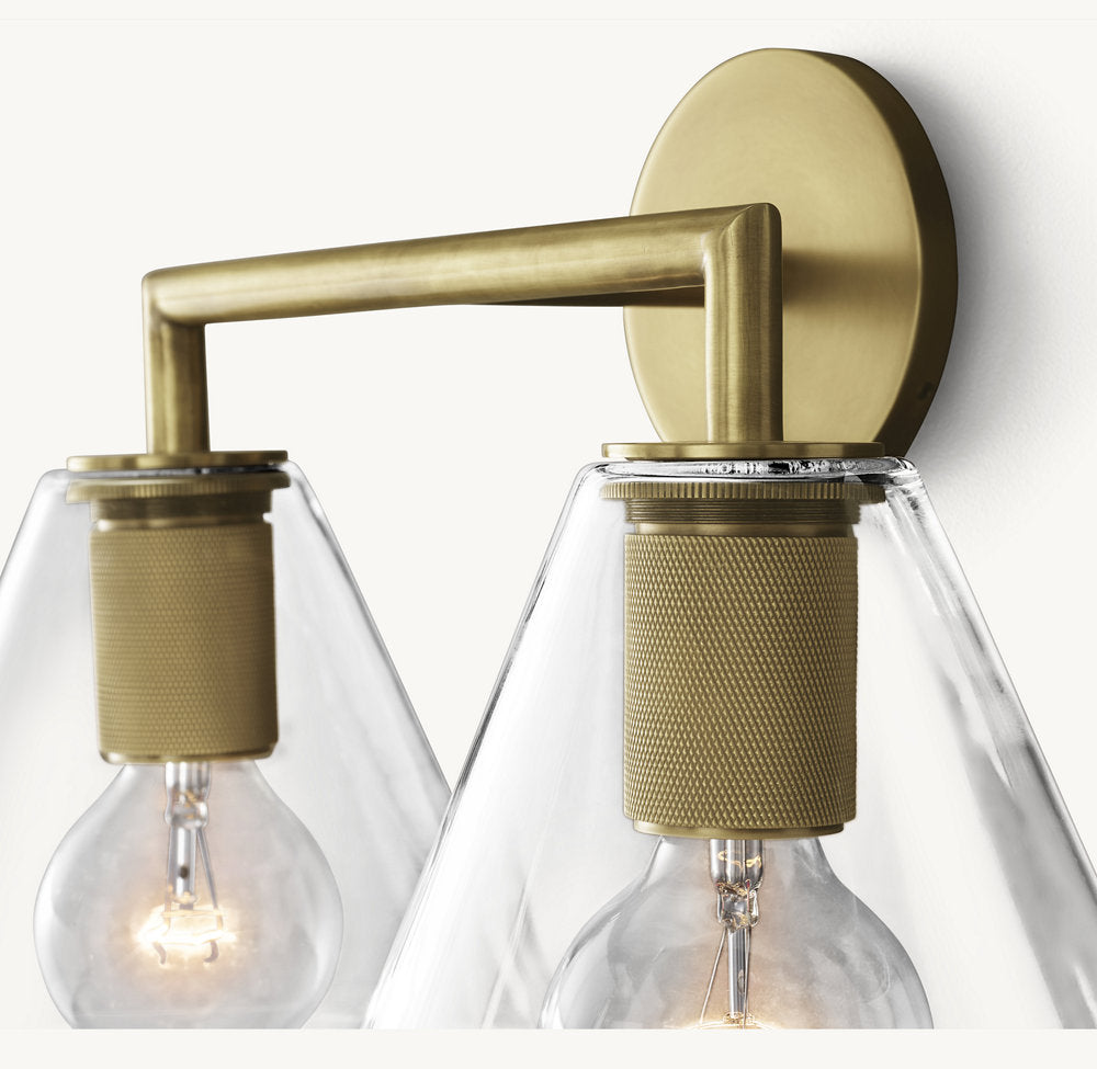 UTILITAIRE FUNNEL SHADE DOUBLE SCONCE