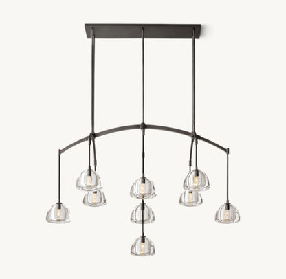 HEMISPHERE LINEAR CHANDELIER 54"