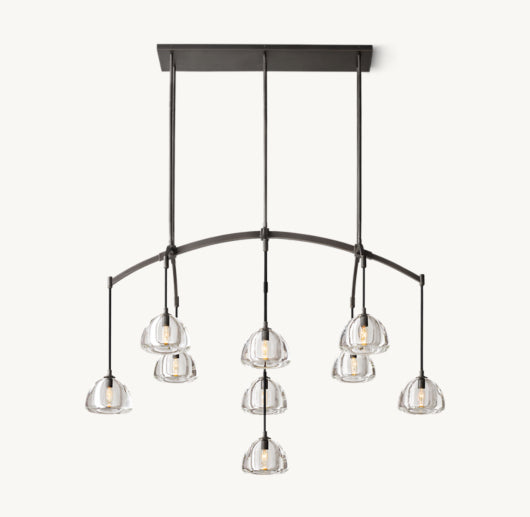 HEMISPHERE LINEAR CHANDELIER 54"