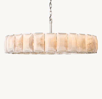 HARLOW CALCITE ROUND CHANDELIER 60"