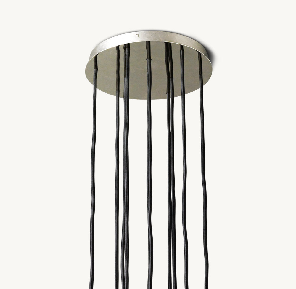 BOULE DE CRISTAL CLEAR GLASS ROUND CLUSTER CHANDELIER 14"