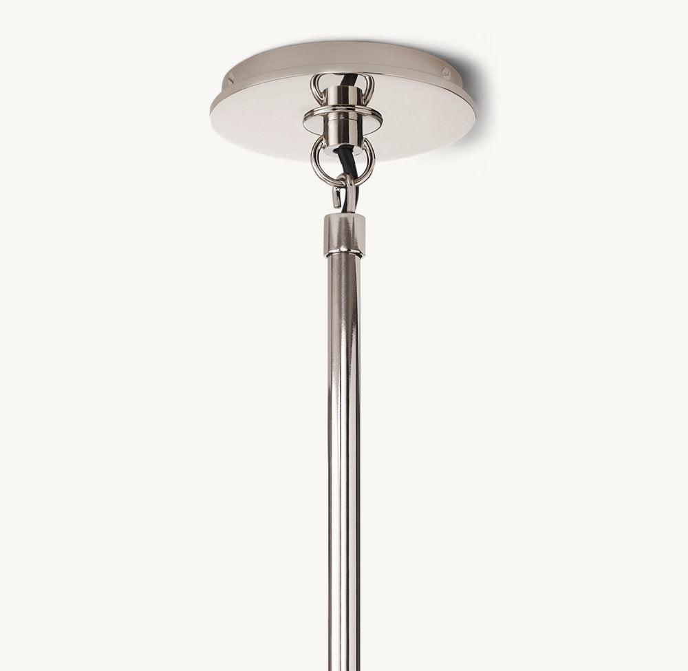 BISTRO GLOBE CLEAR GLASS CHANDELIER 34"