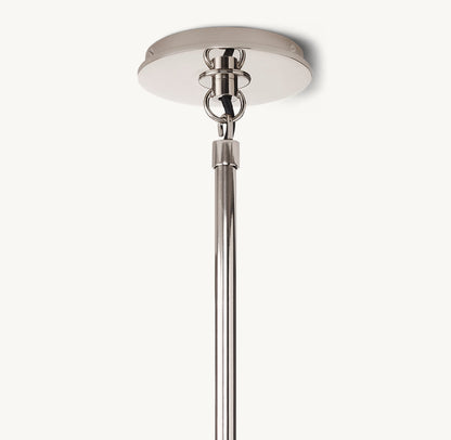 BISTRO GLOBE CLEAR GLASS CHANDELIER 34"