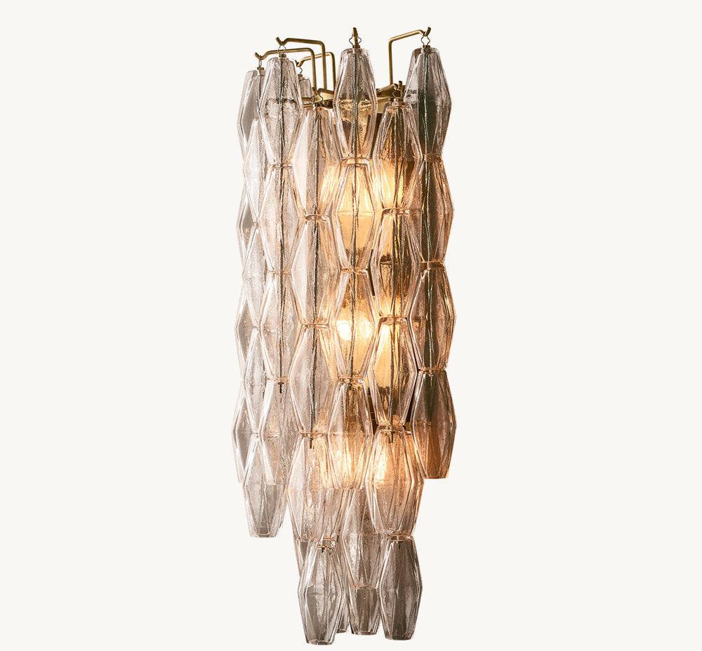 CHIARA CLEAR GLASS GRAND SCONCE