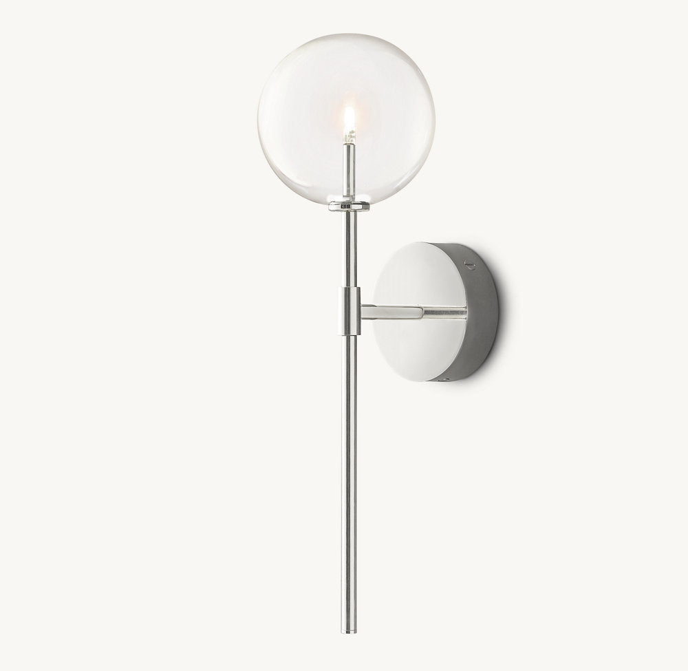 GLASS GLOBE SCONCE