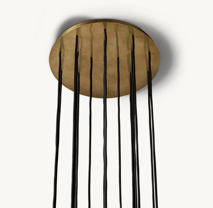 BOULE DE CRISTAL CLEAR GLASS ROUND CLUSTER CHANDELIER 19"