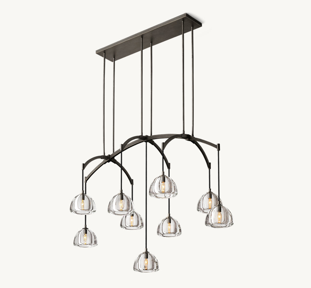 HEMISPHERE LINEAR CHANDELIER 54"