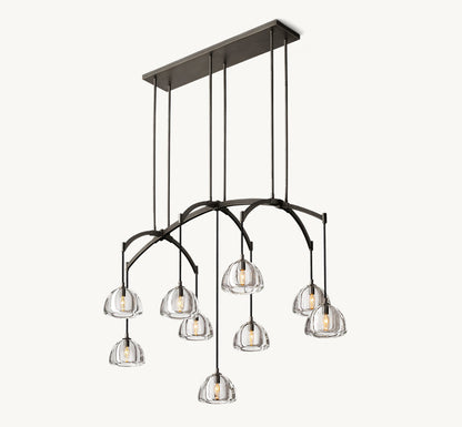 HEMISPHERE LINEAR CHANDELIER 54"