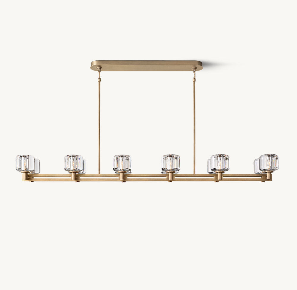 DEMARET DOUBLE LINEAR CHANDELIER 72"