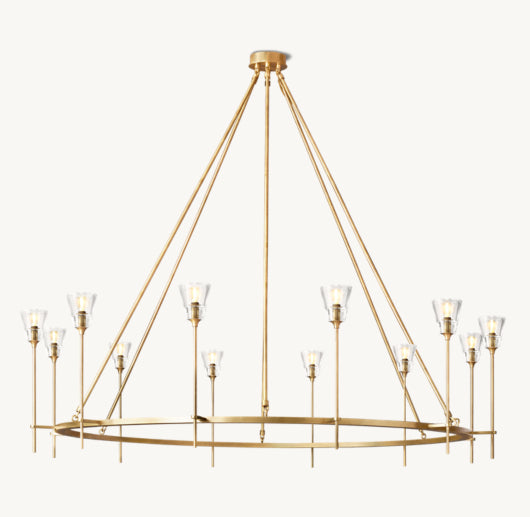 TORCHE DE VERRE ROUND CHANDELIER 70"