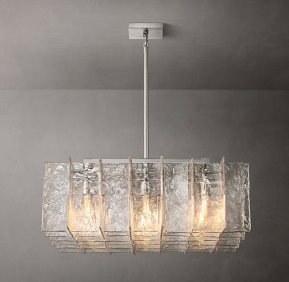 LATTICE SQUARE CHANDELIER 37"