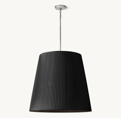 REED BLACK PLEATED BARREL PENDANT