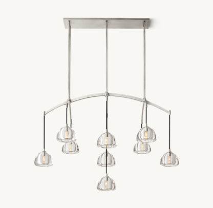 HEMISPHERE LINEAR CHANDELIER 54"
