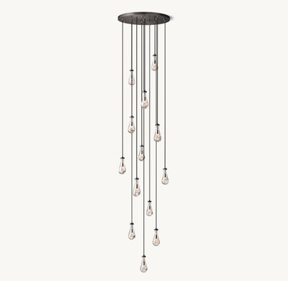 RAIN ROUND CHANDELIER 36"