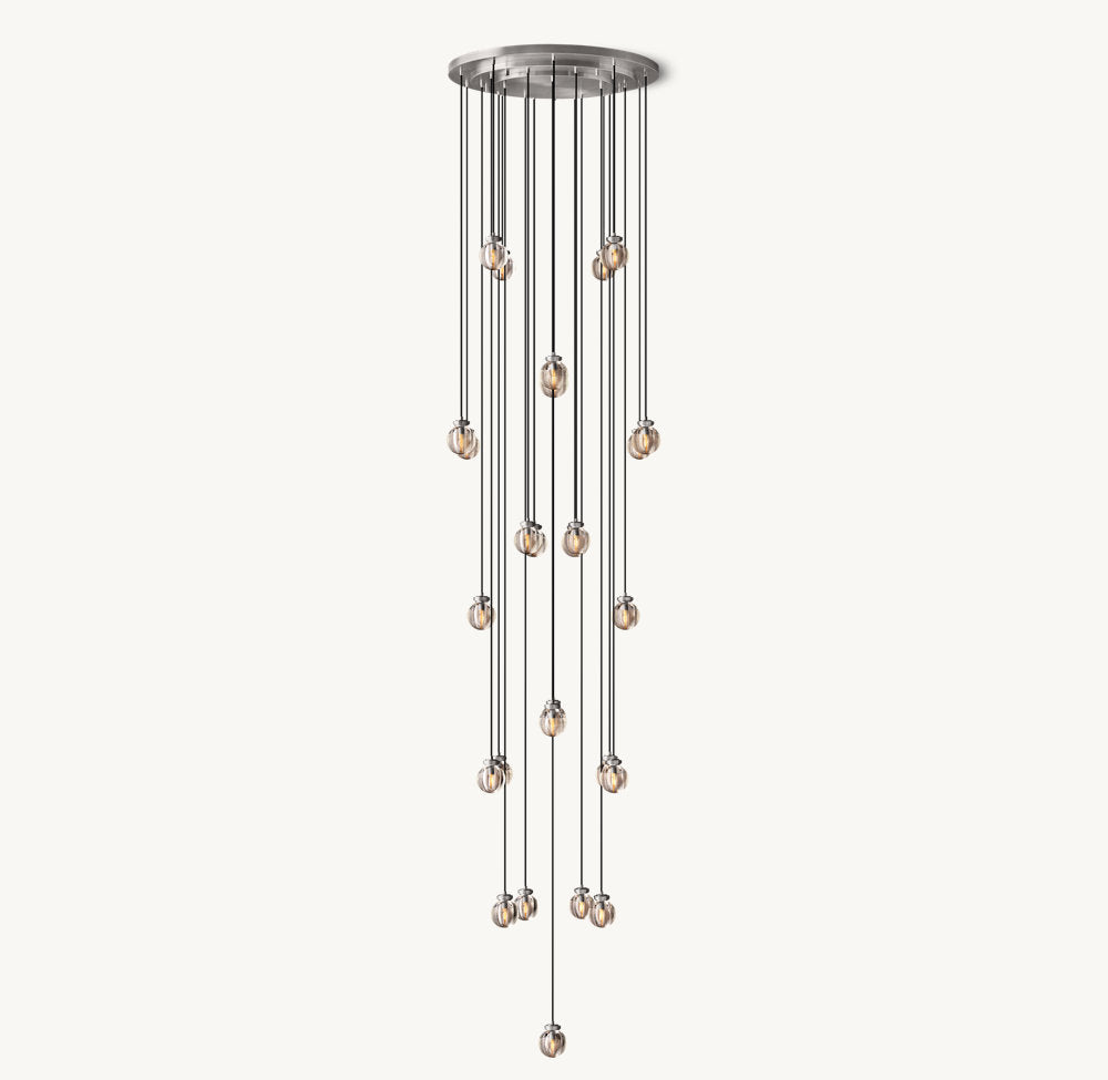 PEARL ROUND CHANDELIER 38"