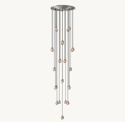 PEARL ROUND CHANDELIER 38"