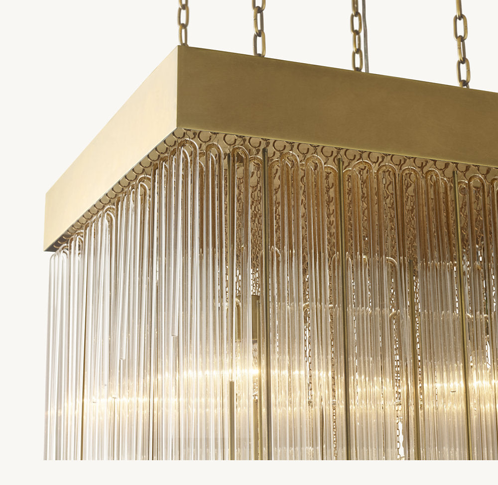 CASCADA SQUARE CHANDELIER 30"