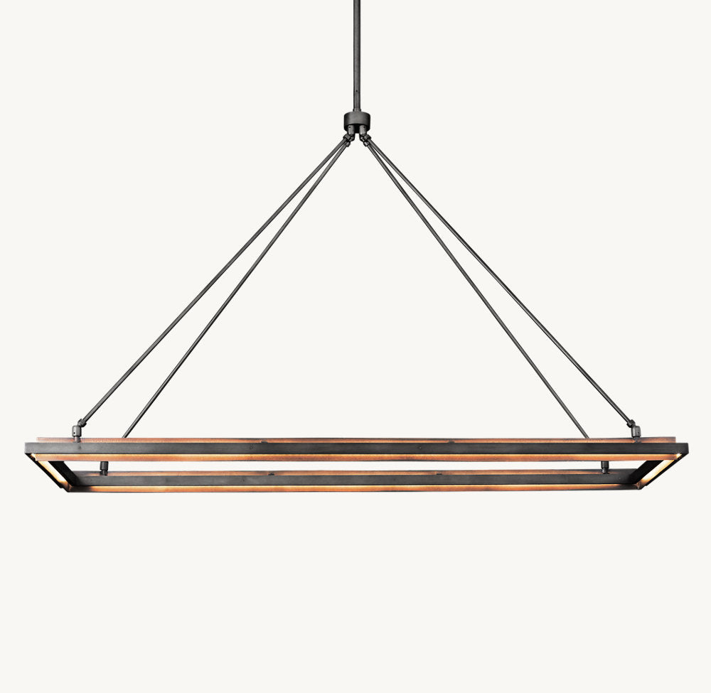 PERALTA RECTANGULAR CHANDELIER 62"
