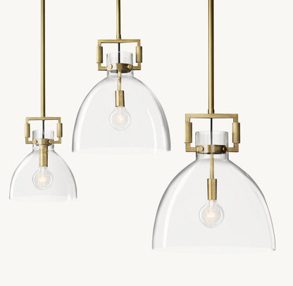 MACHINIST GLASS CLOCHE PENDANT