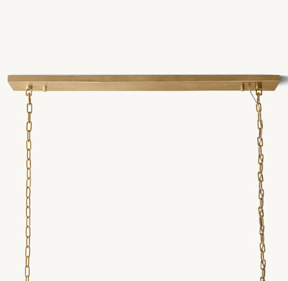 1920S ODEON RECTANGULAR CHANDELIER 72"