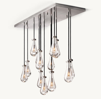 RAIN RECTANGULAR CHANDELIER 54"