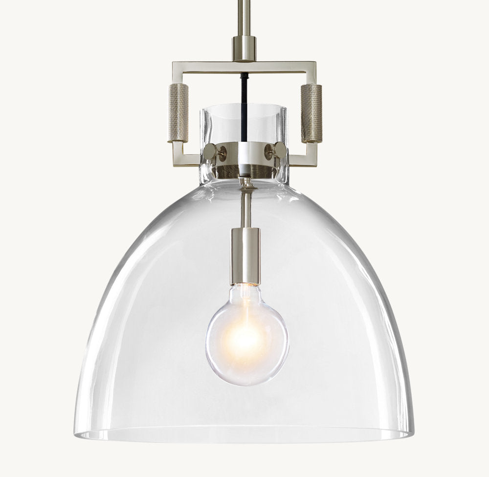 MACHINIST GLASS CLOCHE PENDANT