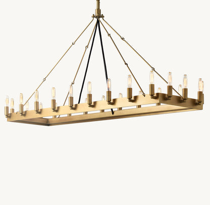 CAMINO VINTAGE FILAMENT RECTANGULAR CHANDELIER 52"