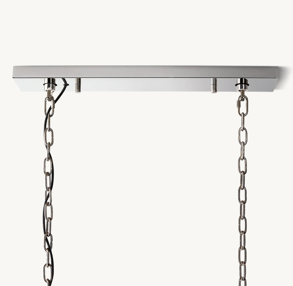 HARLOW CALCITE RECTANGULAR CHANDELIER 42"