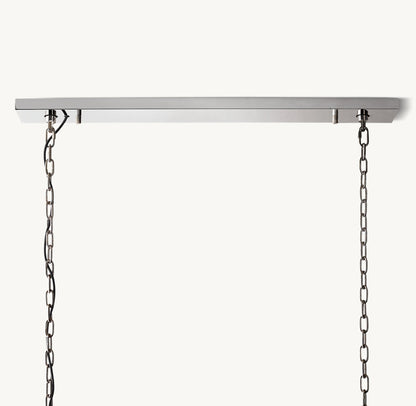 HARLOW CALCITE RECTANGULAR CHANDELIER 54"