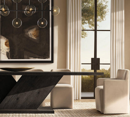 GLASS GLOBE MOBILE LINEAR CHANDELIER 60"