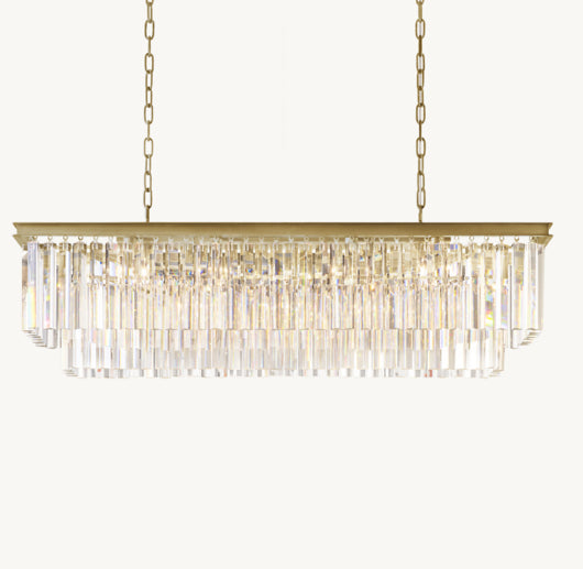 1920S ODEON RECTANGULAR CHANDELIER 49"