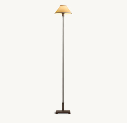 PETITE CANDLESTICK LINEN SHADE FLOOR LAMP