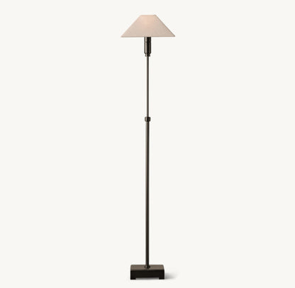 PYRAMID LINEN SHADE TELESCOPING FLOOR LAMP