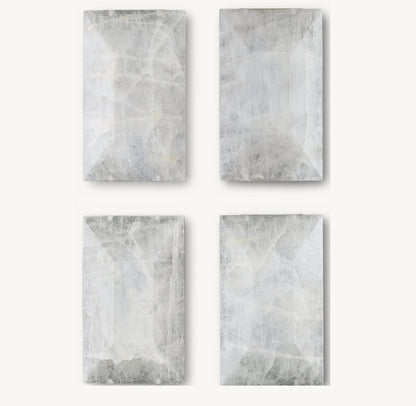 HARLOW CALCITE RECTANGULAR CHANDELIER 42"