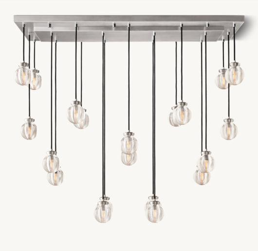 PEARL RECTANGULAR CHANDELIER 54"