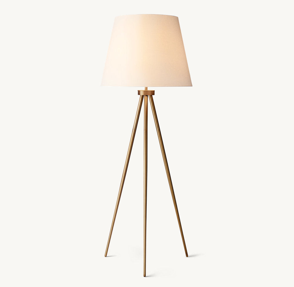 REED WHITE LINEN SHADE FLOOR LAMP