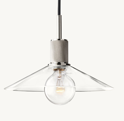 UTILITAIRE GLASS SLOPE SHADE PENDANT