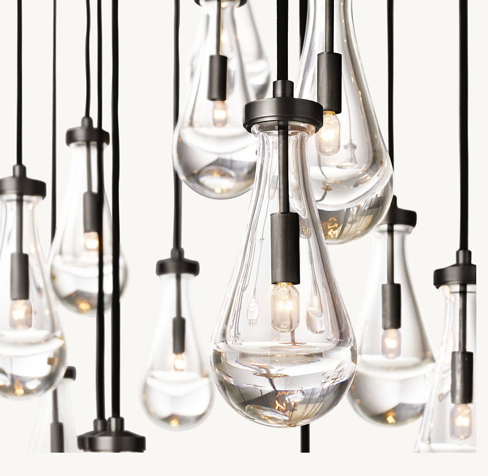 RAIN RECTANGULAR CHANDELIER 72"
