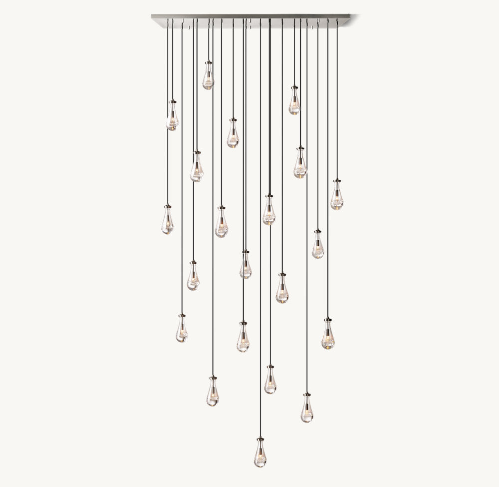 RAIN RECTANGULAR CHANDELIER 72"