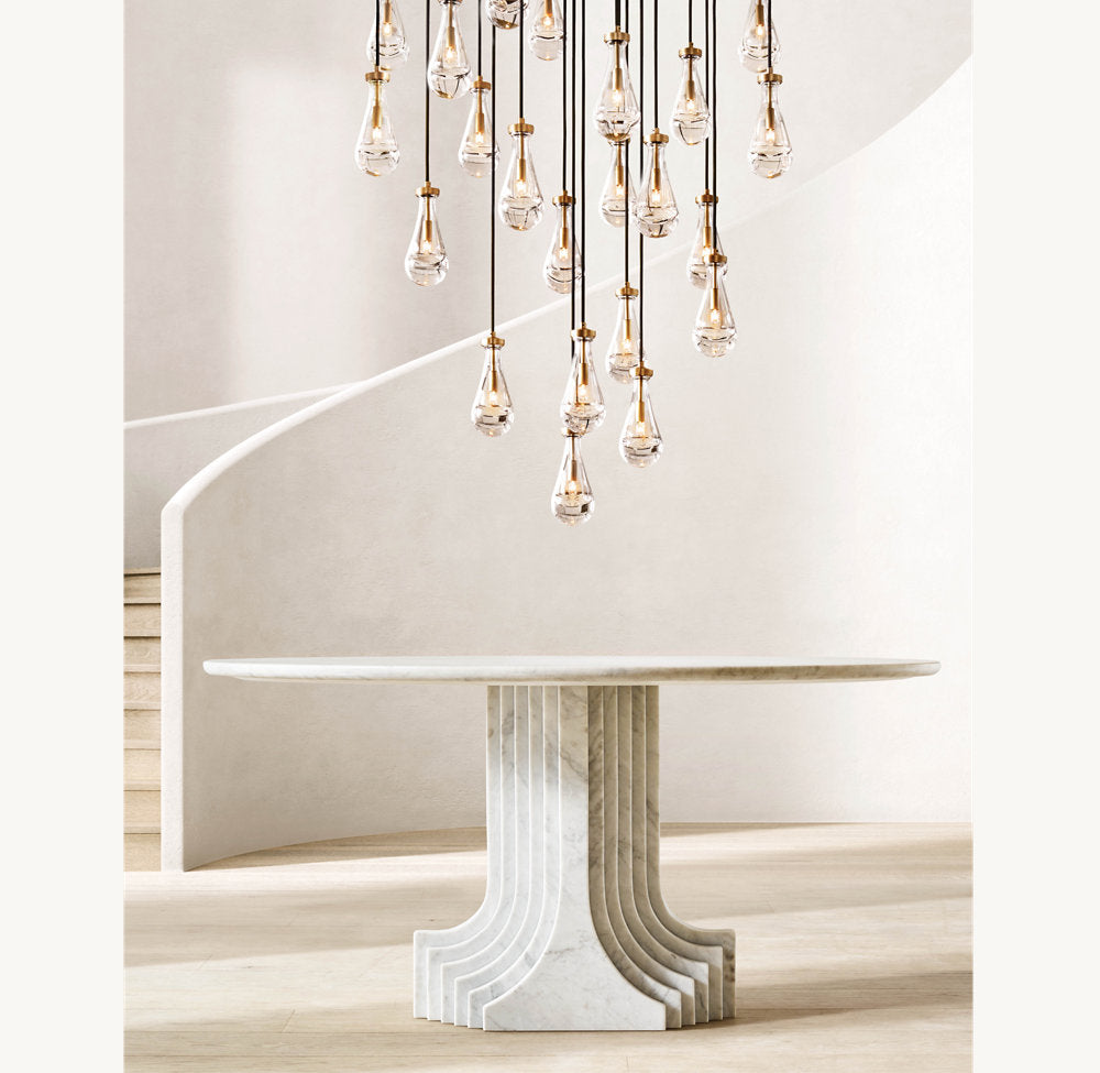 RAIN ROUND CHANDELIER 60"