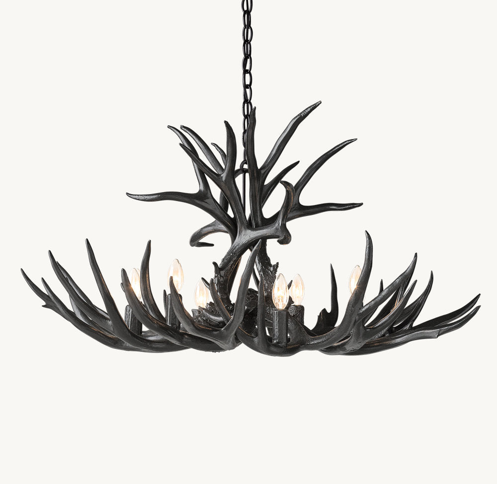 NATURAL ANTLER CHANDELIER 36"